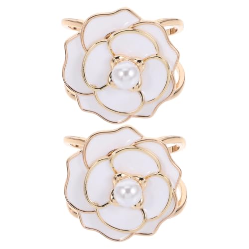 SEWACC 2 Stücke Schalspange mit Perlen Clips für Frauen und Mädchen für Seidenschals Mäntel und Gürtel von SEWACC