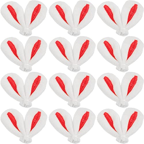 SEWACC 20Pcs Mini Bunny Ohr Bunny Ohr Hair Clips Bunny Ohr Hair Accessoires Für DIY -Handwerk (Rot) von SEWACC