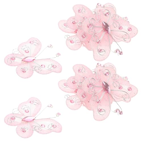 SEWACC 24 Stück Teiliges Schmetterling Haarklammern Glitzernde Schmetterlingshaarnadeln Nylon Dekoration für Hochzeiten Partys und Kostüme Niedliche Haarschmuckstücke für Frauen von SEWACC