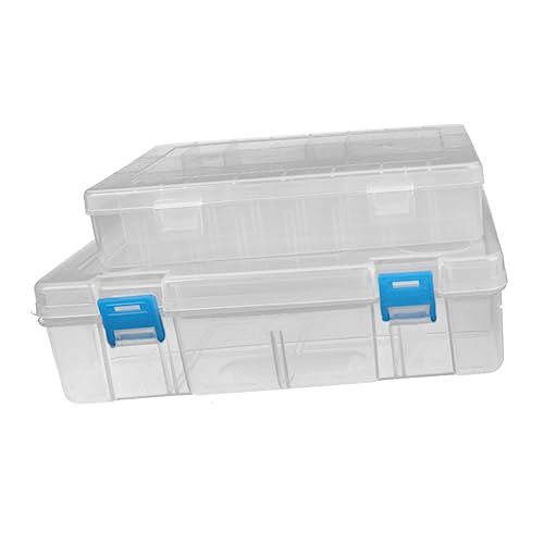 SEWACC 2stücke Transparente Aufbewahrungsboxen Kunststoff Praktische Schreibtisch-Organizer Mit Fächern Für Schüler Aufbewahrung Von Schreibwaren Und Schulmaterialien von SEWACC