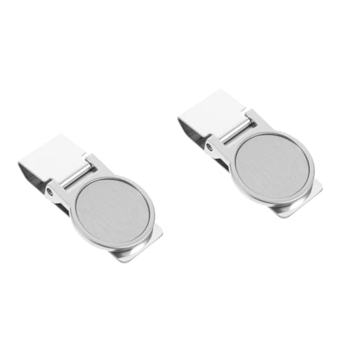 SEWACC 2St Geldklammer aus Edelstahl Bulk-GeldklammernGeldklammer Notiz klebrig kreditkartenhalter Credit Card Holder Kleiner Karoclip tragbare Geldklammer Rostfreier Stahl Silver von SEWACC