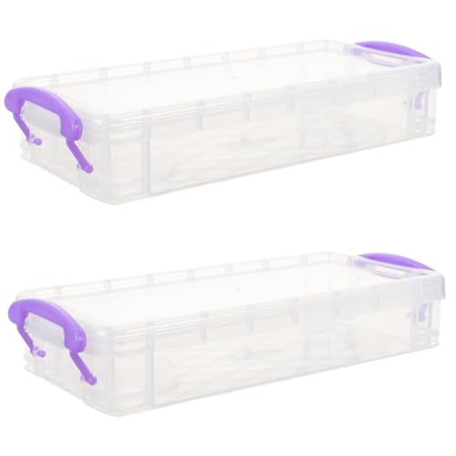 SEWACC 2er-Box Mattiertes Federmäppchen Bleistifte Für Kinder Bleistift Für Kinder Schreibtisch-Organizer Schreibwarenetui Bleistift Dose Gefrosteter Stifthalter Plastik von SEWACC