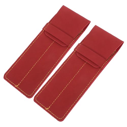 SEWACC 2stücke Leder Stifteetui Mit Einlegefunktion Für Krankenschwestern Ärzte Büro Zubehör Stifthülle Bleistiftaufbewahrungsbeutel Stifttasche Stiftaufbewahrungsbehälter von SEWACC