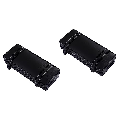 SEWACC 2st Etui Stift-Organizer-Halter Stift Vorhanden Stiftverpackung Einzelner Stifthalter Federmäppchen Für Die Reise Federmäppchen Halter Schokoladenstift Mini Federmäppchen Black Pu von SEWACC