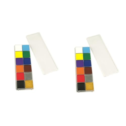 SEWACC 2stücke Farbige Körper Und Gesichtsbemalung Farben Für Halloween Bühnen-make-up Ungiftige Wasserlösliche Pigmente Für Kreative Designs Ohne Pinsel Für Partys Und von SEWACC