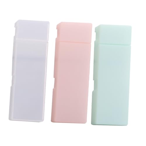 SEWACC 3 Stück Teiliges Kunststoff Federmäppchen Halbtransparent mit Flexiblem Verschluss Robustes Stiftehalter Etui für Schule und Büro Langlebige Aufbewahrungsbox für Stifte und von SEWACC