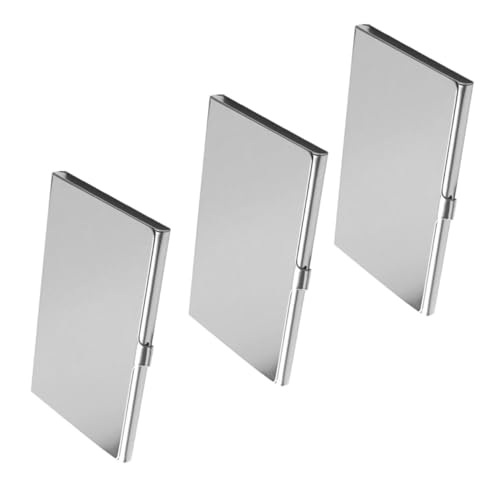 SEWACC 3 Stück Teiliges Visitenkartenetui aus Schlankes Leichtes Design mit Schnallenverschluss und Tragbar für Damen und Eleganter Metallkartenhalter für Business und Alltag von SEWACC