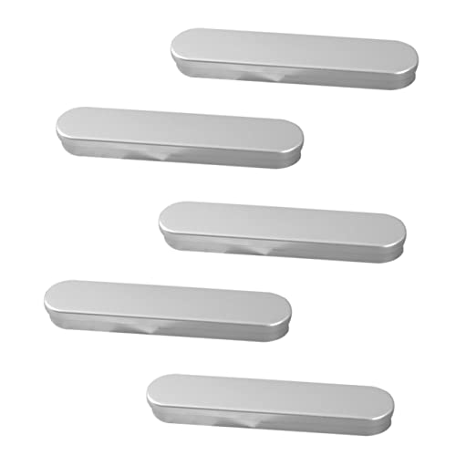 SEWACC 30 STK Federmäppchen aus Weißblech Kugelschreiberhalter tragbar doppelt Geschenkboxen für Stifte Fall Zinn Present Box präsentbox Vorratsdose aus Weißblech Stiftverpackungen Silver von SEWACC