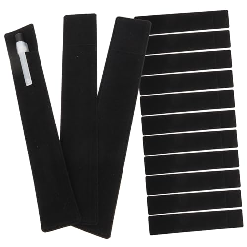 SEWACC 30 Stück Teiliges Schwarze Einseitig Samtige Dicke Stifttaschen für Füllfederhalter Einzelfach Stiftetuis als Geschenkverpackung Kompakte Kratzfeste Federtaschen zur Sicheren von SEWACC