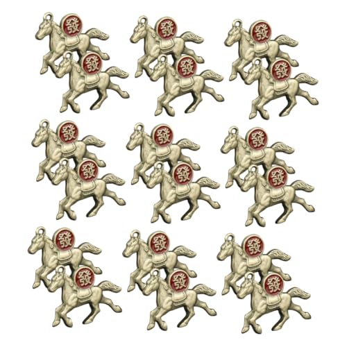 SEWACC 30 Stück Vintage Pferde Anhänger Schlüsselanhänger Chinesisches Tierkreiszeichen Pferd Glücksbringer Schmuck für Handy Rucksack Geldbörse Dekoration von SEWACC