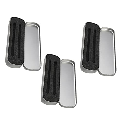 SEWACC Federmäppchen Aus Metall Stifte-Organizer 3-teilig Hartes Federmäppchen Schwammfutter Schreibtisch-schreibwaren Für Jungen Und Mädchen Silberfarben Große Box SEWACC Federmäppchen Aus Metall Stifte-Organizer 3-teilig Hartes Federmäppchen Schwammfutter Schreibtisch-schreibwaren Für Jungen Und Mädchen Silberfarben Große Box von SEWACC