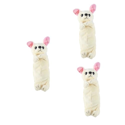 SEWACC 3stücke Plüsch Imitation Hund Federmäppchen Adorable Stifttasche Für Schüler Und Studenten Chihuahua Design Vielseitig Einsetzbar Als Kosmetiktasche Mit Viel Stauraum Für von SEWACC