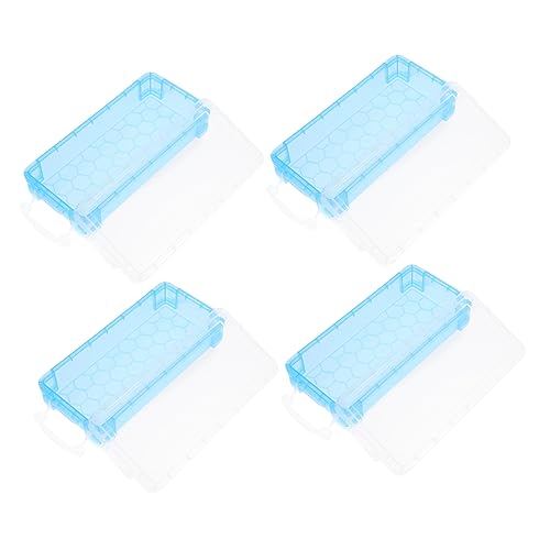SEWACC 4stücke Kunststoff Stiftebox Mit Fächern Praktischer Stift-Organizer Für Schüler Transparentes Design Blau Aufbewahrung Von Schreibwaren SEWACC 4stücke Kunststoff Stiftebox Mit Fächern Praktischer Stift-Organizer Für Schüler Transparentes Design Blau Aufbewahrung Von Schreibwaren von SEWACC
