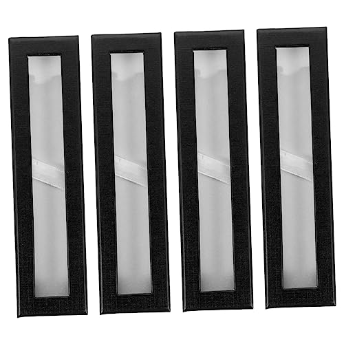 SEWACC Elegante Stiftaufbewahrungsbox Aus Papier mit Fenster 4-teiliges Federmäppchen Multifunktionale Stiftverpackung für Die Büroschule SEWACC Elegante Stiftaufbewahrungsbox Aus Papier mit Fenster 4-teiliges Federmäppchen Multifunktionale Stiftverpackung für Die Büroschule von SEWACC