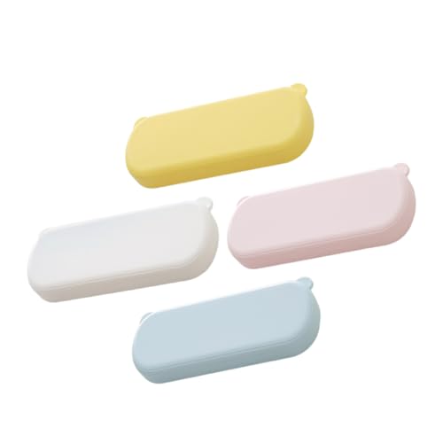 SEWACC 4 Stück Niedliche Bären Federmäppchen Groß Fassungsvermögen Harte Stiftebox mit Fächern Praktische Aufbewahrung für Schule und Büro Robust Leicht zu Reinigen Vielseitig Verwendbar von SEWACC