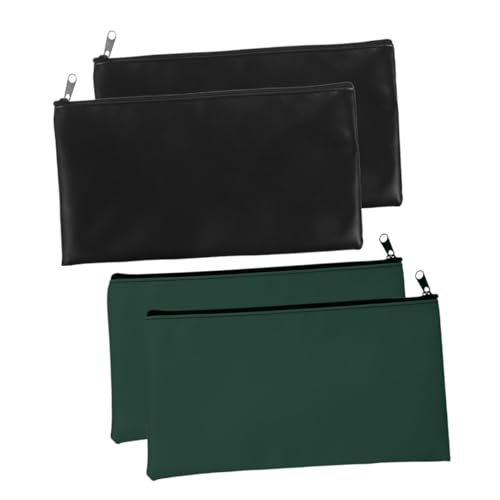 SEWACC 4 Stück Reißverschluss Bargeldbeutel für Scheine und Münzen Stilvoller Organizer für Geschäftliche und Alltägliche Nutzung von SEWACC