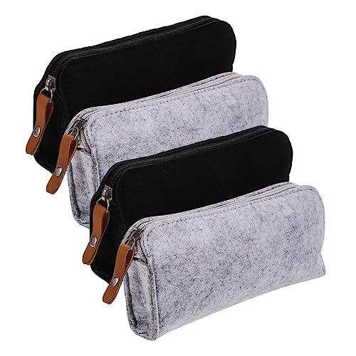 SEWACC 4 Stück Teiliges Handheld Filz Stiftetui Vielseitige Aufbewahrungstasche für Schüler Erwachsene und Künstler Leicht und Robust für Unterwegs von SEWACC