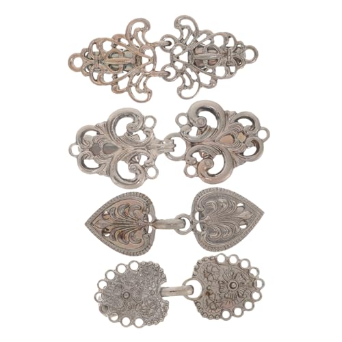 SEWACC 4 Stück Teiliges Retro Umhang Clips aus Langlebiger Legierung Vielseitige Strickjacken Clips zum Fixieren von Pullover Schal und Kleid für Damen Eleganter Vintage Schalverschluss von SEWACC