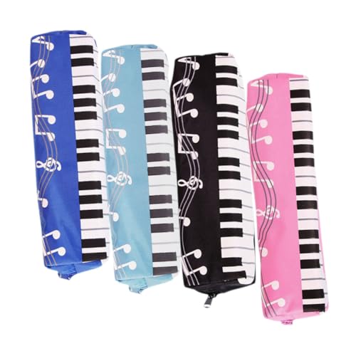 SEWACC 4 Stücke Bleistift Fall Pastell Bleistift Tasche Für Mädchen Studenten Stift Tasche Musik Hinweis Tasche Und Praktische von SEWACC