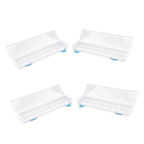 SEWACC 4 Stücke Pinsel Box Aquarell Stifte Lagerung Fall Kunststoff Zeichnung Bleistift Box für Kunst Studenten von SEWACC