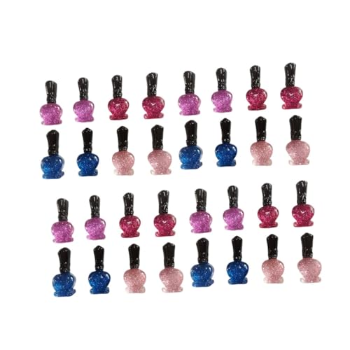 SEWACC 40 Stück Teiliges Mini Nagellack Handyhüllen Dekorationen Bunte DIY Harz Schmuck Zubehör Kreative Simulation Nagellack Telefonhülle Accessoires für Damen und Mädchen von SEWACC