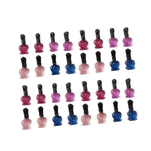 SEWACC 40 Stück Teiliges Nagellack handyhüllen dekor Bunte DIY Harz Schmuck Accessoires Kreative Mini Nail Polish Phone Shell Dekoration für Damen und Mädchen Langlebige Handarbeit von SEWACC