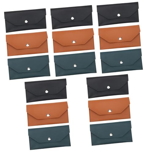 SEWACC 5 Sätze Teiliges Pu Brieftaschen Für Männer Stilvolle Geldbörse Für Reisen Alltag Und Business Kartenetui Mit Hoher Kapazität 3 Stücke * 5 von SEWACC