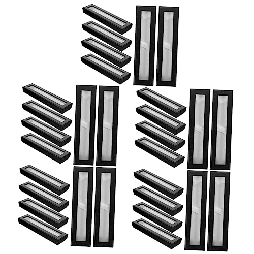 SEWACC 5 Sätze Teiliges Stifte Aufbewahrungsset Mit Transparentem Sichtfenster Papier Federbeutel Für Kugelschreiber Füller Und Bleistifte Stabile Verpackungsbox Mit Deckel 6 Stücke * 5 von SEWACC