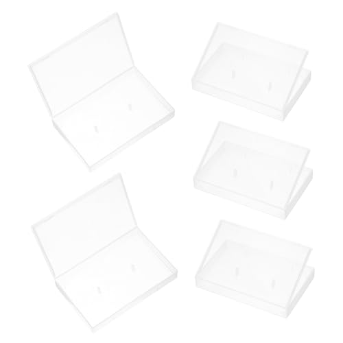 SEWACC 5 Stück Teiliges Audio Kassette Aufbewahrungsbox Halter für Musik Kassetten Halbtransparente PP Box Stabiler Kassetten Organizer für Audio Aufnahmen zum Schutz Präsentation von SEWACC