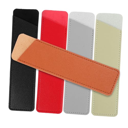 SEWACC 5 Stück Teiliges Leder Stifteetui Langlebige Stifteschutzhülle für Füllfederhalter Kugelschreiber und Bleistifte Kompakte Federtasche in Schwarz Rot Braun Grün und Tragbar und von SEWACC