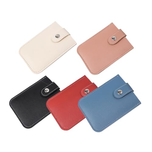 SEWACC 5 Stück Teiliges Mehrschichtiger Kartenhalter mit Verdecktem Ziehmechanismus Langlebig Leichter Card Organizer für Kreditkarten Ausweise für Damen und Unterwegs von SEWACC