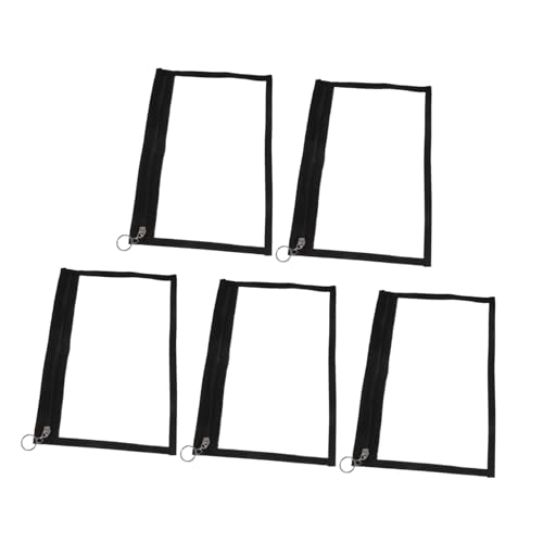 SEWACC 5 Stück Teiliges Transparentes PVC Stiftemäppchen mit Reißverschluss Kleine Klare Organizer Täschchen Handlich und Tragbar für Schüler Büro Reisen Vielseitige Aufbewahrung von SEWACC