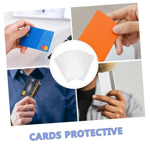 SEWACC 5 Stück Transparente Hartplastik Kreditkartenhüllen mit Schlankem Design Klarer Sichtschutz für Ausweise Visitenkarten und Ec Karten Leicht und Vielseitig für Geldbörse und Tasche von SEWACC