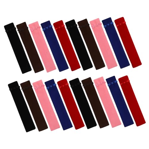 SEWACC 50 Stück Fleece -Stiftbeutel Brunnenstifthalter Bleistiftbeutel farbiges Federmäppchen Studentenstifthalter Stiftorganisator Schreibwarenorganisator Bleistift Fall Flanell von SEWACC