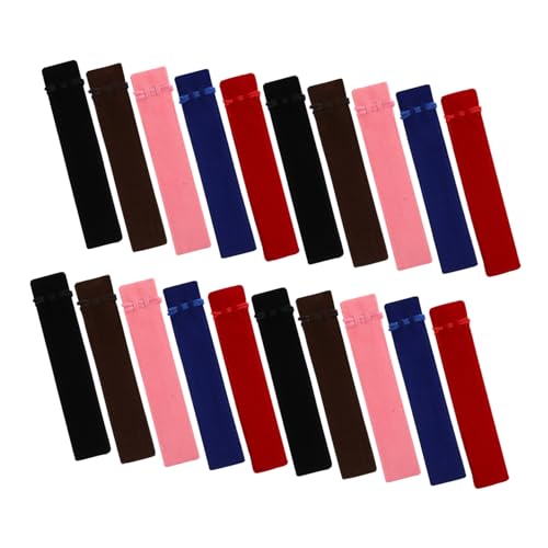 SEWACC 50 Stück Samt Stiftetasche Drawstring Einzelne Schutzhülle Weiche Stiftbeutel Für Schule Büro Künstlerbedarf Pencil Pouch von SEWACC
