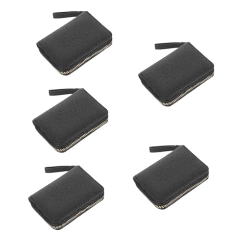 SEWACC 5st Geldbörse Mit Ausweishalter Münzen Brieftasche Damen Geldbörse Kleine Geldbörse Für Frauen Kleine Kupplung Frauen Kupplung Damen-geldbörse Frauen Geldbörse Black Pu von SEWACC