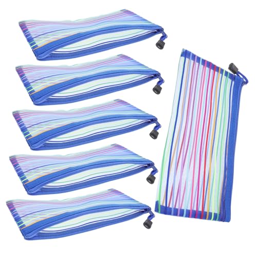 SEWACC 6 Stück Teiliges Geldbeutel mit Reißverschluss Atmungsaktive Mesh Designs Vielseitige Cash Organizer für Dokumente Geldscheine und Quittungen Tragbar für Shopping und Reisen von SEWACC