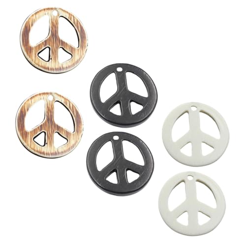SEWACC 6 Stück Teiliges Peace Zeichen Halsketten Retro Anhänger Friedenssymbol Schmuck Vintage Design Leicht und Strapazierfähig in Rot Braun für Alltag und Geschenk SEWACC 6 Stück Teiliges Peace Zeichen Halsketten Retro Anhänger Friedenssymbol Schmuck Vintage Design Leicht und Strapazierfähig in Rot Braun für Alltag und Geschenk von SEWACC