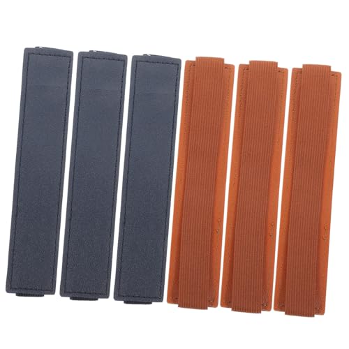 SEWACC 6 Stück Teiliges Pen Sleeve mit Elastischem Band Verstellbarer Stifthalter für Notizbücher Journale Tablets Kratzfeste Pen Pouch Blau und Braun Flexible Stiftschlaufe für Büro und SEWACC 6 Stück Teiliges Pen Sleeve mit Elastischem Band Verstellbarer Stifthalter für Notizbücher Journale Tablets Kratzfeste Pen Pouch Blau und Braun Flexible Stiftschlaufe für Büro und von SEWACC