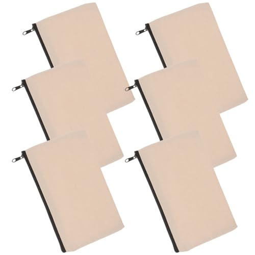 SEWACC 6 Stück Teiliges Stoffbeutel für Stifte und Kosmetik Leere Reißverschluss Mäppchen für Schreibwaren Make Up DIY Projekte Zufällige Farben Zufällige Farbe von SEWACC