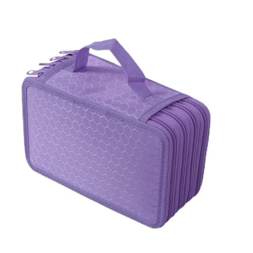 SEWACC 72 Slots Bleistifthalter Organizer Für Schule Kunst Büro Lila 4-lagiges Federmäppchen Mit Reißverschluss Großer Stauraum Für Stifte Für Schüler Und Künstler von SEWACC