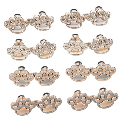 SEWACC 8 Paare Jeansknopf Taillenstraffer Abnehmbare Nagelfreie Taillenschnallen für Damen Herren Jugendliche Dekorative Stabile Bundknöpfe zum Verkleinern von Hosen Rockbund von SEWACC