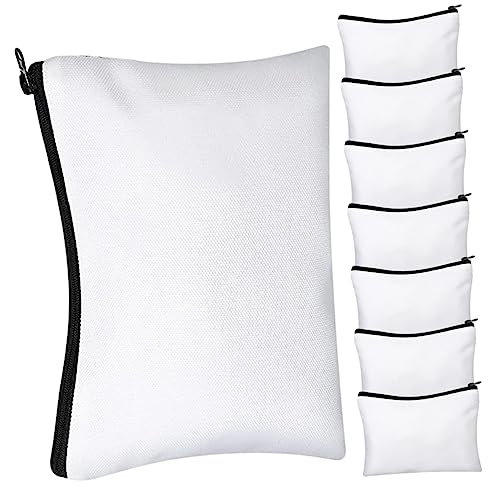 SEWACC Federmäppchen mit Reißverschluss 8 Stück Canvas-reißverschlusstasche Reise-Organizer Sublimations-Make-up-Tasche Kulturbeutel von SEWACC