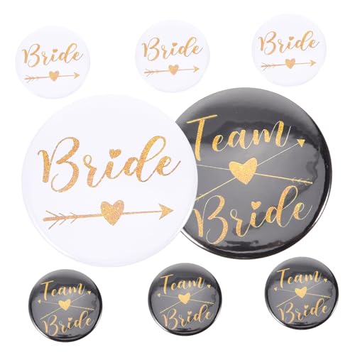 SEWACC 8 Stück Teiliges Pin Zarte Braut Anstecknadeln für Junggesellinnenabschied Stilvolle Hochzeits Dekoration und Fotorequisite für Braut Brautmutter und Trauzeugin von SEWACC