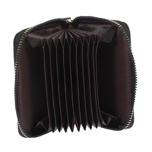 SEWACC Card Wallet Geldbörse Mit Ausweishalter Geldbörse Mit Reißverschluss Damen-geldbörse Geldbörse Für Frauen Münzen Brieftasche Kupplung Mit Reißverschluss Kreditkarteninhaber Für Frauen Black Pu von SEWACC