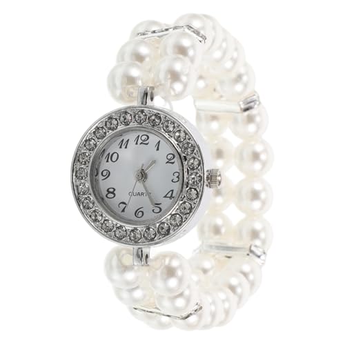 SEWACC Damen Perlenarmband mit Zirkonia Elegante Doppelte Perlenreihe für Vintage Mode und Festliche Anlässe Elastisches Schmuckstück für Mütter und Töchter von SEWACC