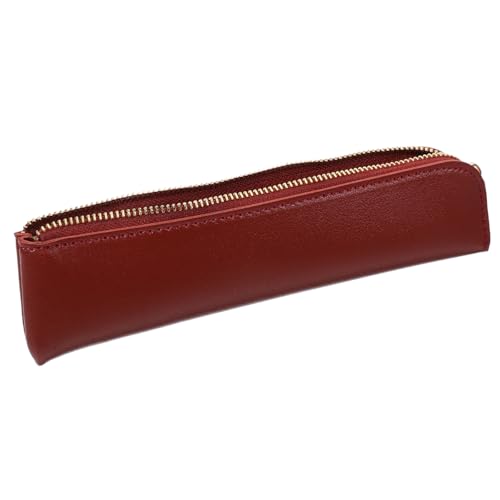SEWACC Household Pencil Holder Pu-Leder Großer Multifunktionaler Stiftaufbewahrungsbeutel Im Retro-Stil Für Schule Büro Und Reisen Als Federmäppchen Oder Kosmetiktasche von SEWACC