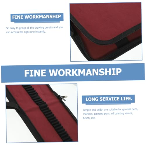 SEWACC Faltbares Federmäppchen aus Canvas Fächer Große Aufbewahrungstasche für Zeichenstifte und Buntstifte Modisches Pencil Wrap Mäppchen für Schule und Büro SEWACC Faltbares Federmäppchen aus Canvas Fächer Große Aufbewahrungstasche für Zeichenstifte und Buntstifte Modisches Pencil Wrap Mäppchen für Schule und Büro von SEWACC
