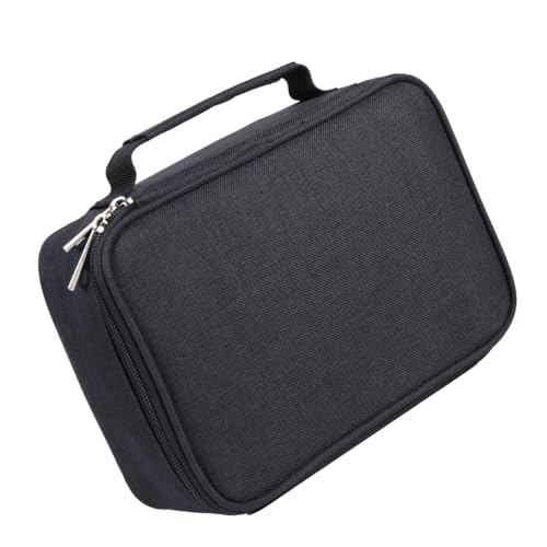 SEWACC Federmäppchen mit Fächern Große Kapazität Vierlagig Quadratisch Schwarzes Pencil Case für Buntstifte Skizzenstifte Multifunktional Leicht mit Trageschlaufe Geeignet für Schule und von SEWACC