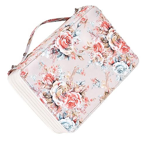 SEWACC Handle Stiftetui Mit Fächern Große Kapazität Für Zeichenstifte Und Schreibwaren Elegantes Design Langlebiges Pu-Material Für Künstler Und Studenten von SEWACC